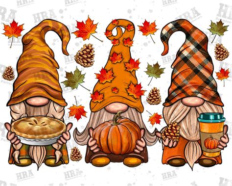 cute fall gnome clipart